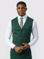 Ted Baker Tailoring Green Twill Waistcoat - Image 1 of 3