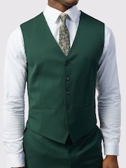 Ted Baker Tailoring Green Twill Waistcoat - Image 3 of 3