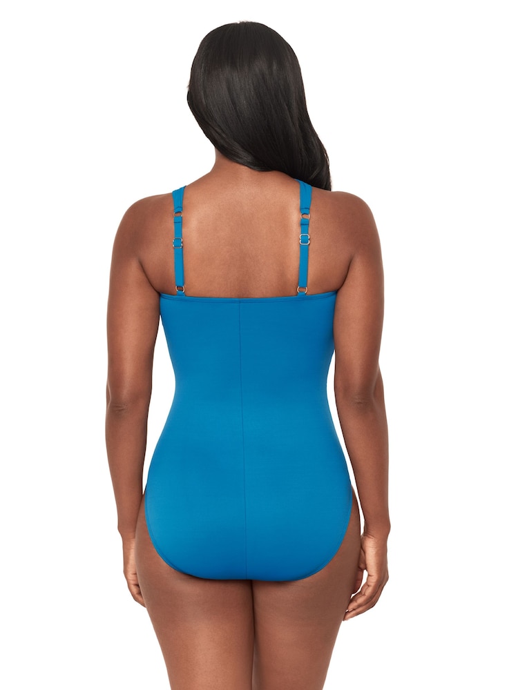Miraclesuit Blue Rock Solid Europa Hidden Underwire Swimsuit with Firm Tummy Control - Image 2 of 4