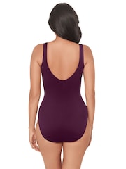 Miraclesuit Purple Rock Solid Avra Hidden Underwire Swimsuit with Firm Tummy Control - Image 3 of 5
