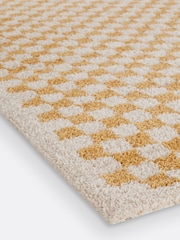 La Redoute Intérieurs Yellow Eras Checkerboard Rug - Image 3 of 4