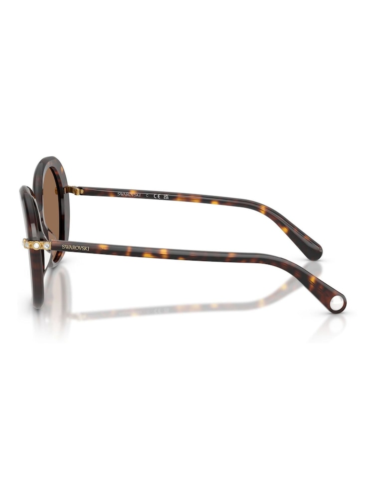 Swarovski Brown 0Sk6059 Butterfly Sunglasses - Image 5 of 5