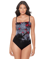 Miraclesuit Black Steel Magnolias Avanti Hidden Underwire Swimsuit with Firm Tummy Control - Image 3 of 5