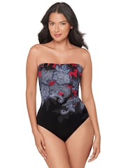 Miraclesuit Black Steel Magnolias Avanti Hidden Underwire Swimsuit with Firm Tummy Control - Image 4 of 5