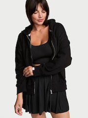 Victoria's Secret Black Angel Fleece Full Zip Hoodie - Image 2 of 2