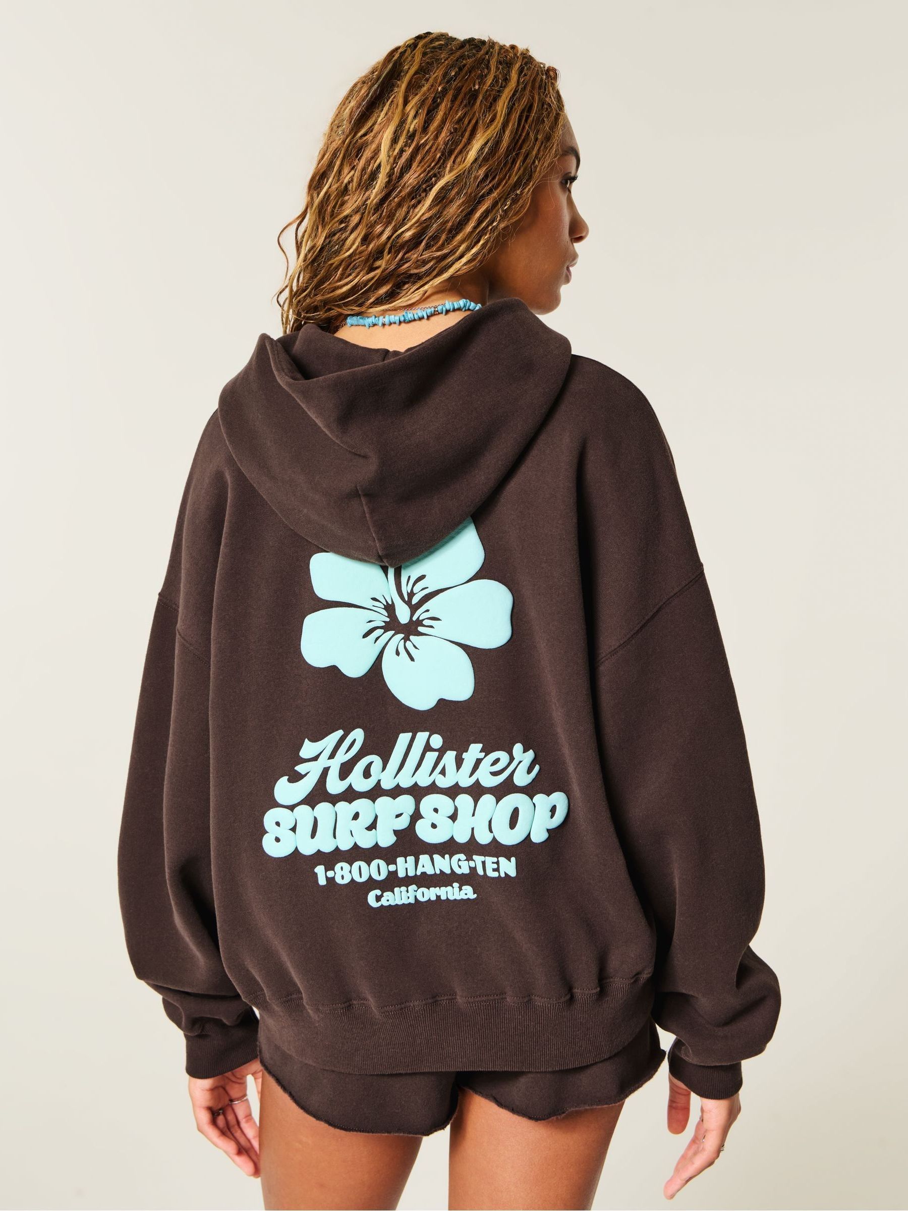 Buy Hollister Brown Graphic Sweat Top from Next Romania
