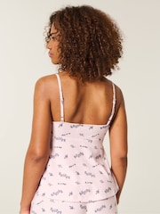 Hollister Pink Cosy Lace Babydoll Pyjamas Top - Image 3 of 5