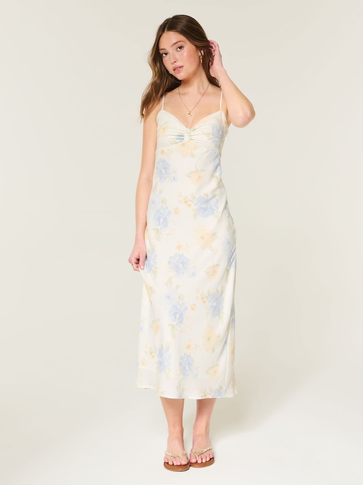 Hollister White Crepe Slip Maxi Dress - Image 1 of 3