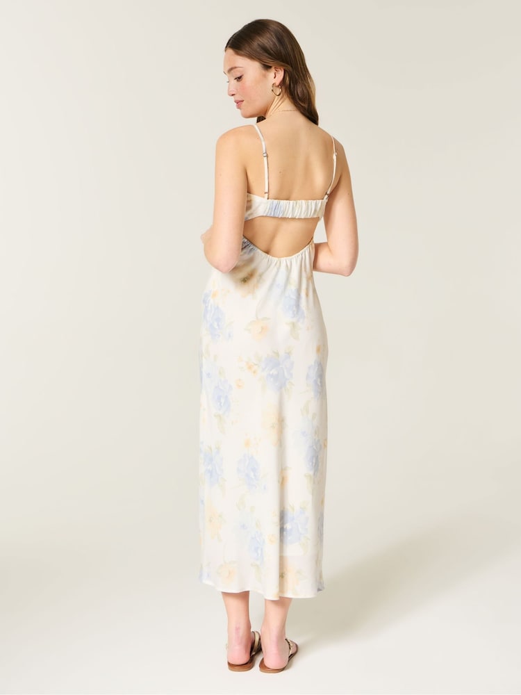 Hollister White Crepe Slip Maxi Dress - Image 2 of 3