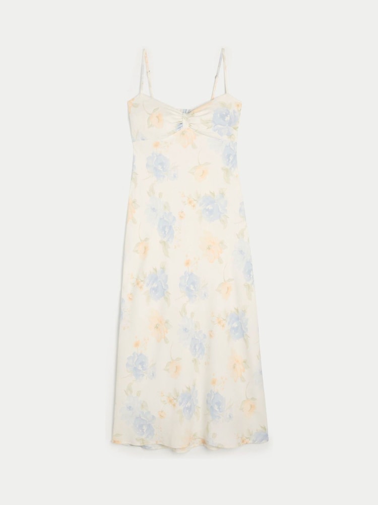 Hollister White Crepe Slip Maxi Dress - Image 3 of 3