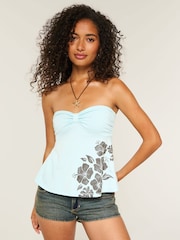 Hollister Blue Babydoll Top - Image 1 of 3