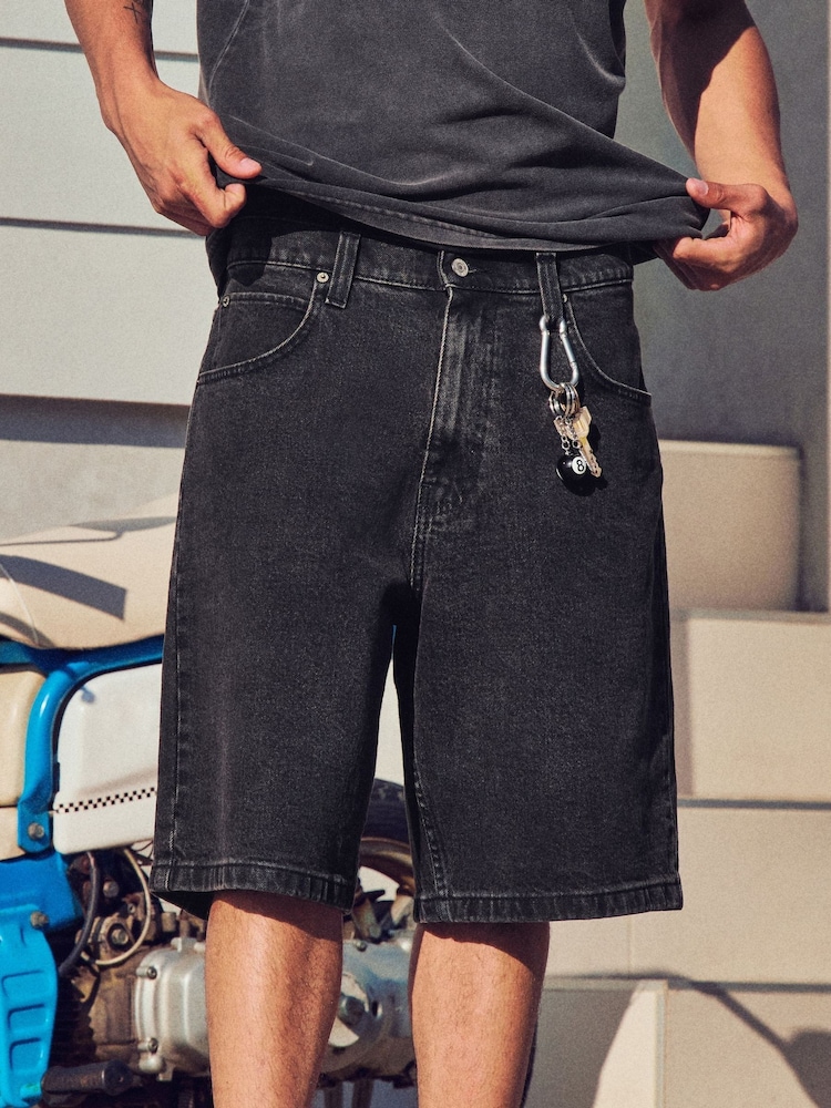 Hollister Black Baggy Shorts - Image 1 of 2