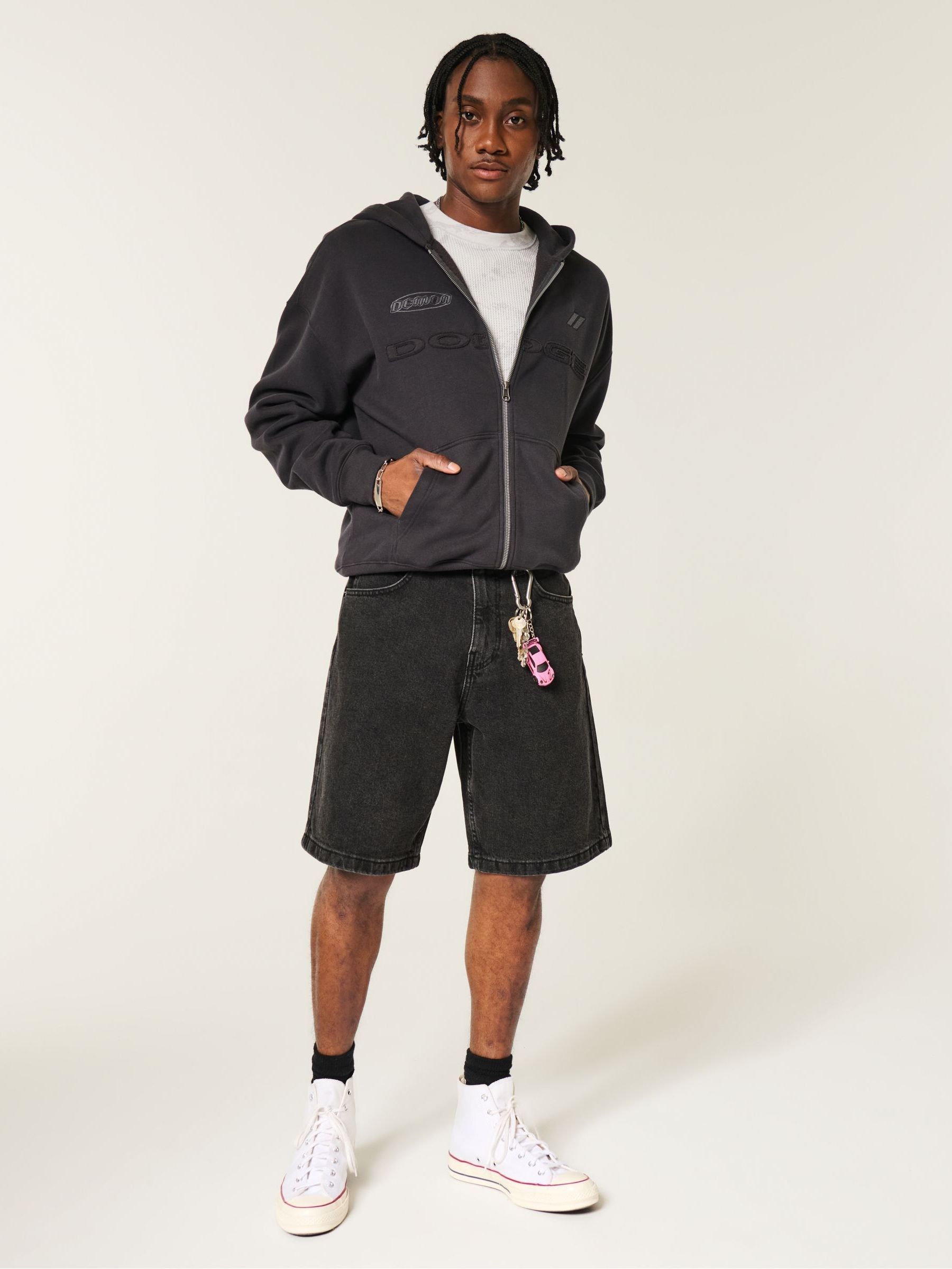Buy Hollister Black Baggy Shorts from Next USA