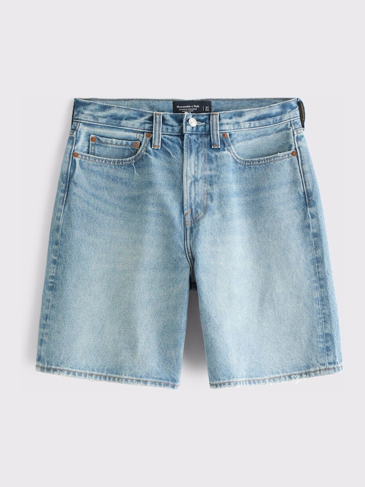 Abercrombie & Fitch Blue Baggy Jorts - Image 1 of 2