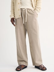 Abercrombie & Fitch Brown Baggy Getaway Beachy Pull-On Trousers - Image 2 of 6