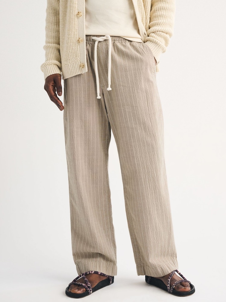 Abercrombie & Fitch Brown Baggy Getaway Beachy Pull-On Trousers - Image 2 of 6