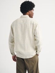 Abercrombie & Fitch Yellow Icon Linen Collared Shirt - Image 2 of 5