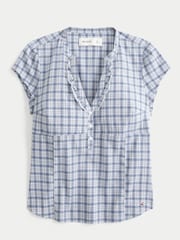 Hollister Blue Icon Henley Shirt - Image 4 of 4