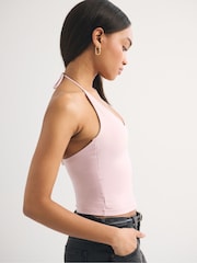 Abercrombie & Fitch Pink Bra Free Snatched Seamless Halter Top - Image 4 of 7