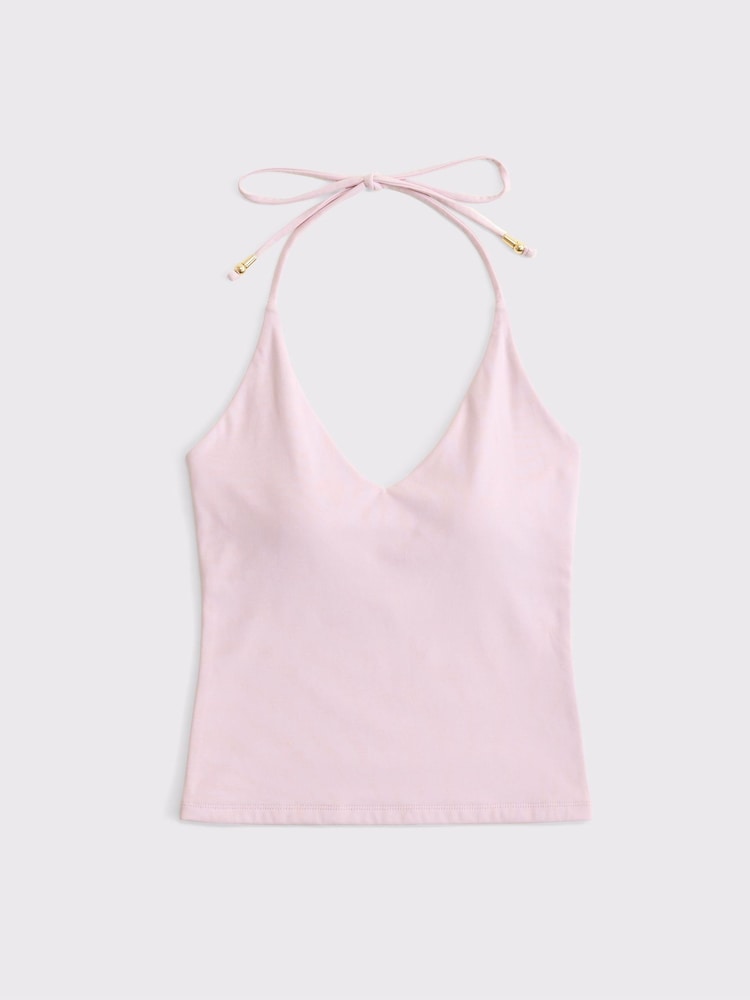 Abercrombie & Fitch Pink Bra Free Snatched Seamless Halter Top - Image 7 of 7