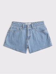 Abercrombie & Fitch Blue Highrise Denim Shorts - Image 6 of 6