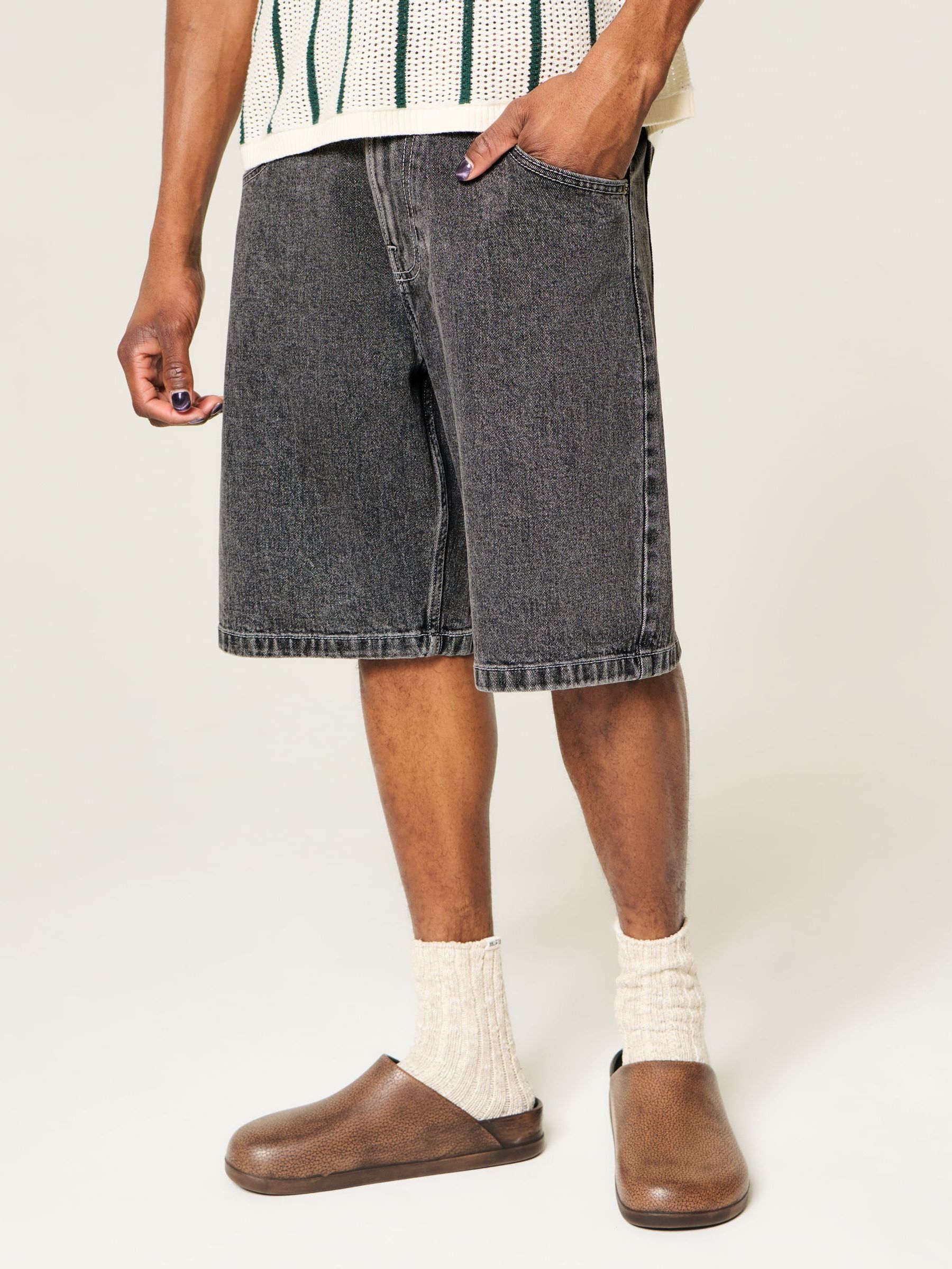 Buy Hollister Black Baggy Shorts from Next USA