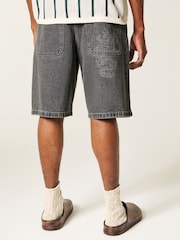 Hollister Black Baggy Shorts - Image 2 of 5