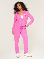 Hollister Pink Heritage Logo Shrunken Sweat Top - Image 2 of 4