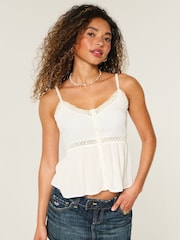 Hollister White Icon Tunic Babydoll Top - Image 1 of 4