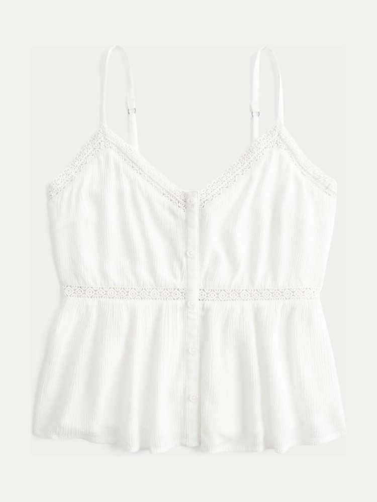 Hollister White Icon Tunic Babydoll Top - Image 4 of 4