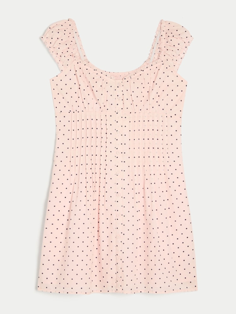 Hollister Pink Button Through Mini Dress - Image 5 of 5