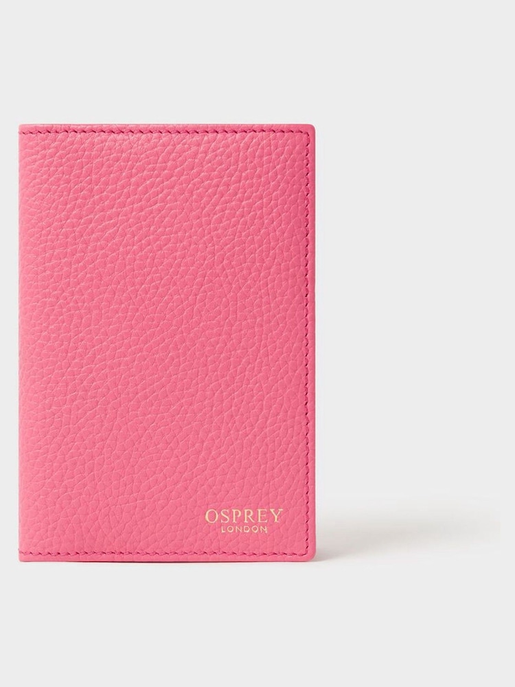 Osprey London Pink The Core Leather Passport Cover - Image 1 of 5