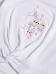 U.S. Polo Assn Blue Twist Front Graphic T-Shirt & Shorts Set - Image 10 of 11