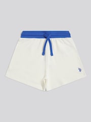 U.S. Polo Assn Cream Colourblock Sweat Shorts - Image 6 of 8