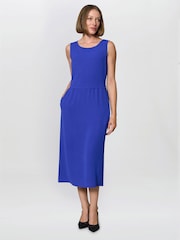 Gina Bacconi Blue Xena Sleeveless Midi Dress - Image 2 of 5