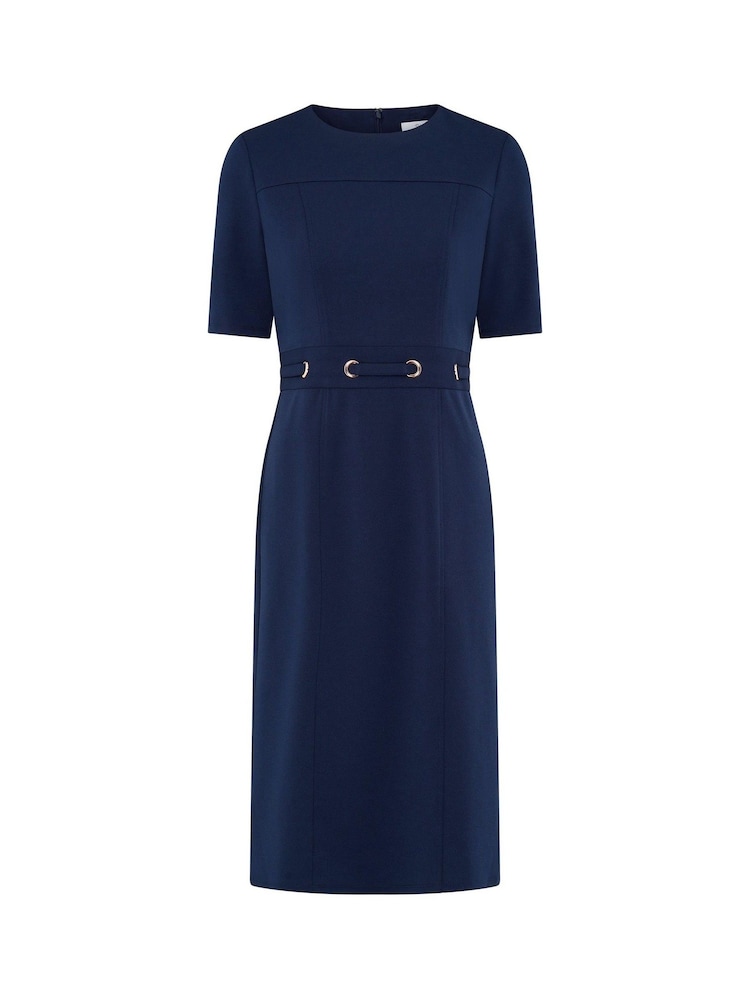 Gina Bacconi Blue Everley Tailored Belted Dress - Image 6 of 6 Gina Bacconi Blue Everley Tailored Belted Dress - Image 6 of 6