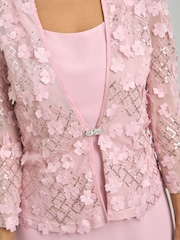 Gina Bacconi Patty Embellished Lace Jacket And Chiffon Midi Dress - Image 4 of 7