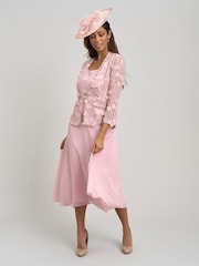 Gina Bacconi Patty Embellished Lace Jacket And Chiffon Midi Dress - Image 5 of 7