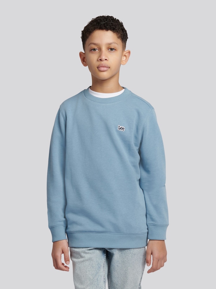 Lee Blue Badge Crew Neck Jumper - Image 1 of 8