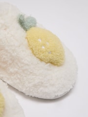 Boux Avenue White Lemon Mule Slippers - Image 5 of 5