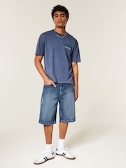 Hollister Blue Surf and Skate Print T-Shirt - Image 2 of 5