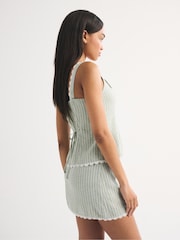 Abercrombie & Fitch Green Scallop Mini Skirt - Image 3 of 7