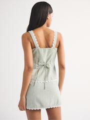 Abercrombie & Fitch Green Scallop Mini Skirt - Image 4 of 7
