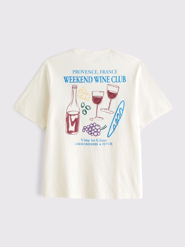 Abercrombie & Fitch White Vintage Logo T-Shirt - Image 2 of 4