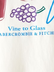 Abercrombie & Fitch White Vintage Logo T-Shirt - Image 4 of 4