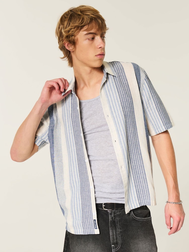 Hollister Blue Stripe Shirt - Image 1 of 5