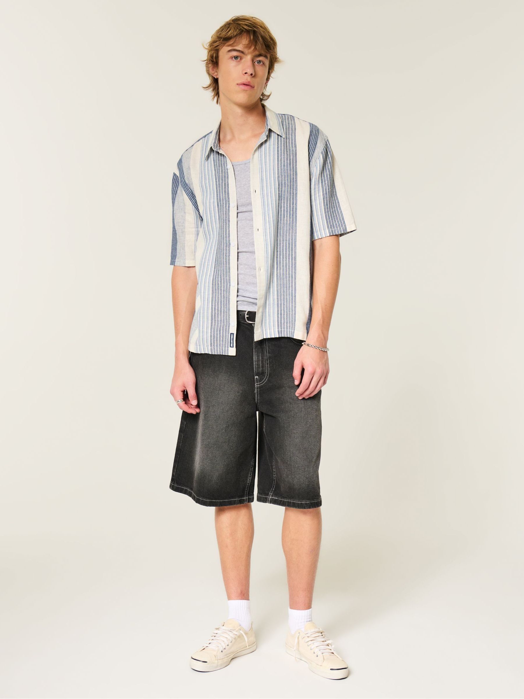 Buy Hollister Blue Stripe Shirt from Next Romania