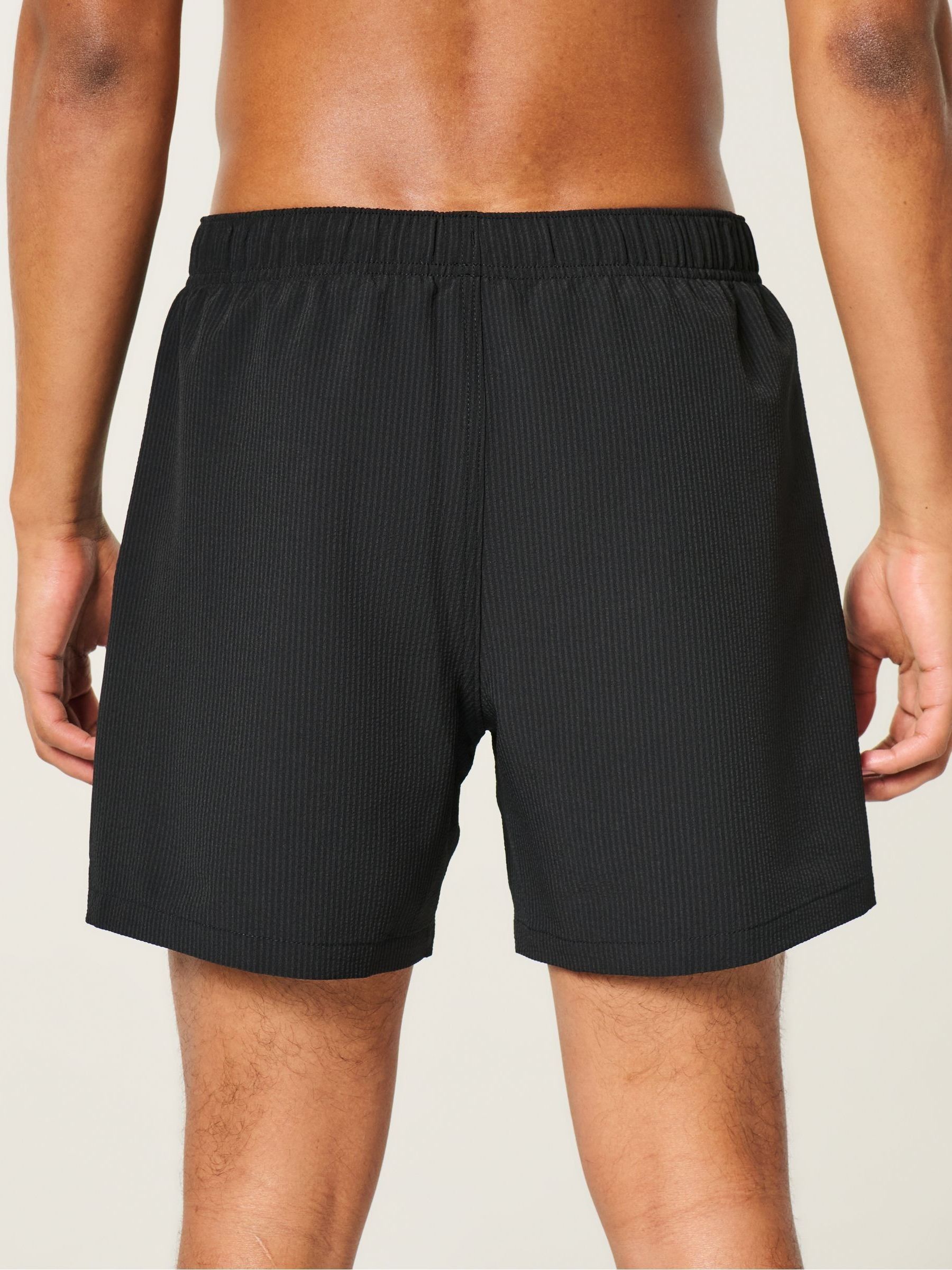 Buy Hollister Black Seersucker Swim Shorts from Next USA