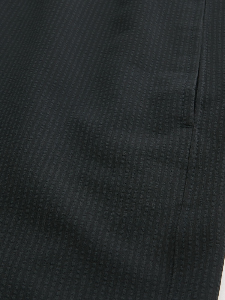 Hollister Black Seersucker Swim Shorts - Image 5 of 5
