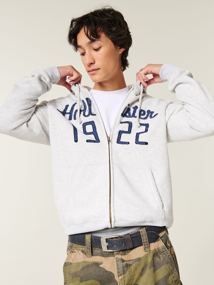 Hollister Grey Y2k Hoodie - Image 1 of 5